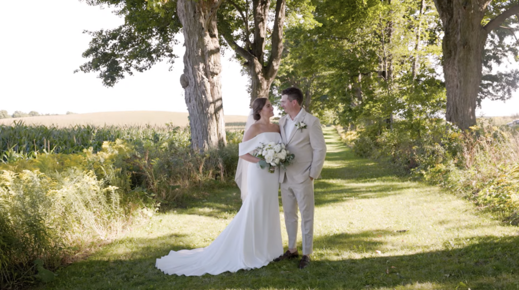 A beautiful summer day for Dani + Bryan's wedding day at Wakefield Estate in Ontario. Gathered around their loved ones everything was captured by Danica Oliva Videography.